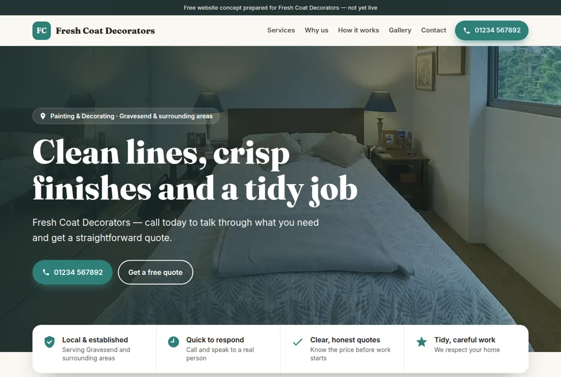 Sample decorating website